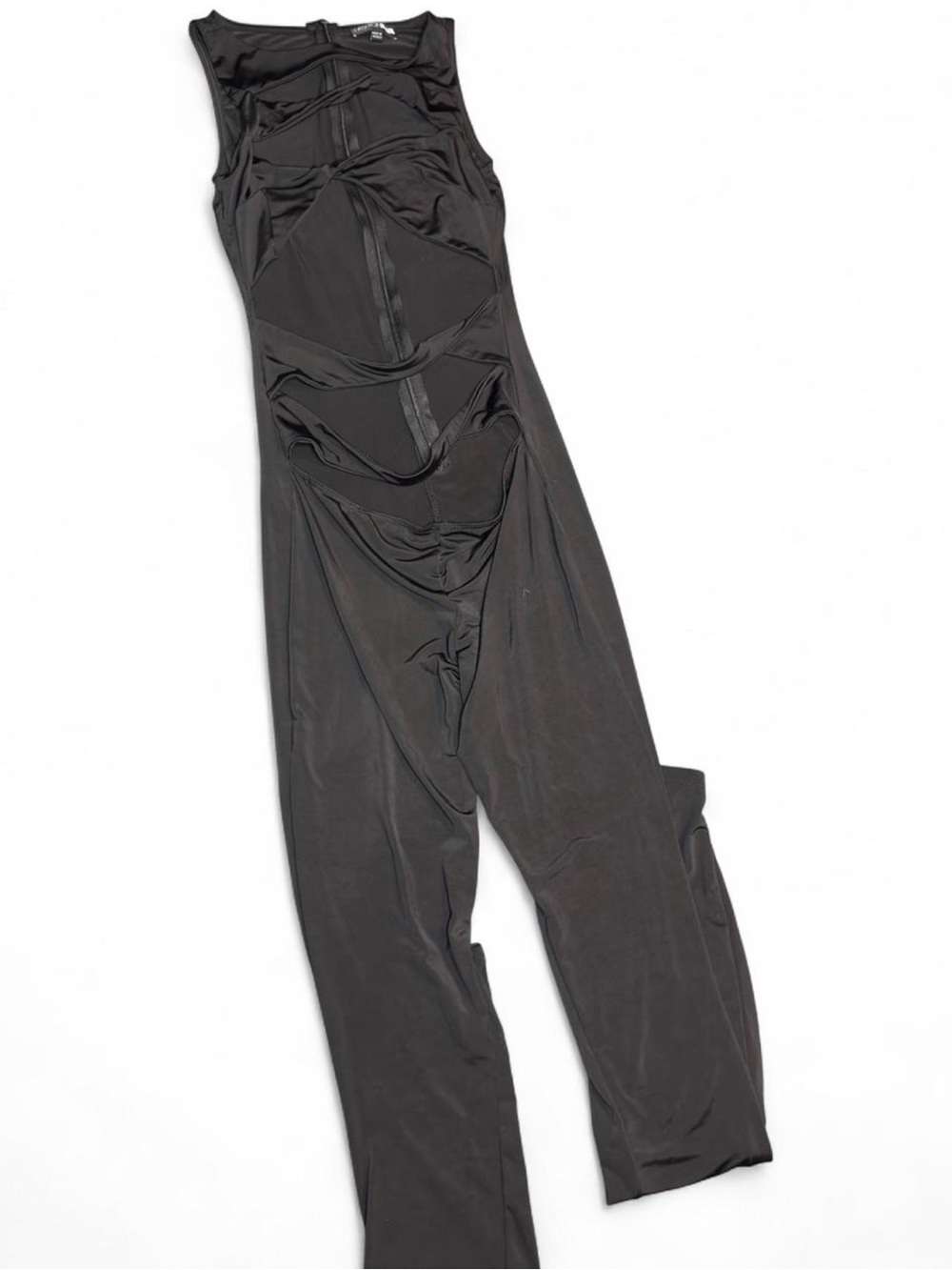 Black jumpsuit with cutouts in the front perfect for a night out size s-m